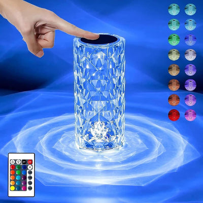 Crystal LED Touch Lamp – Color Changing Mood Light