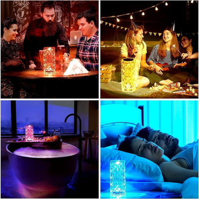Crystal LED Touch Lamp – Color Changing Mood Light