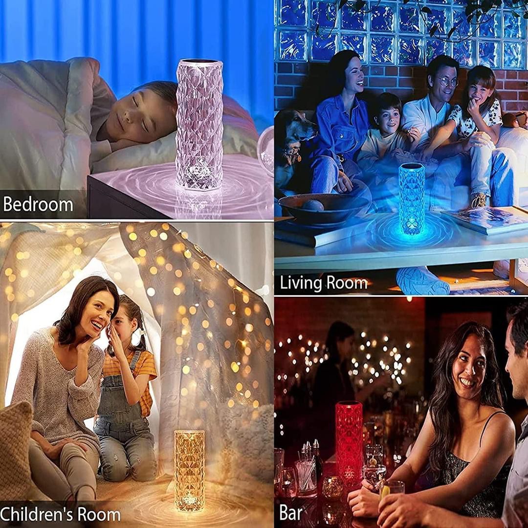 Crystal LED Touch Lamp – Color Changing Mood Light